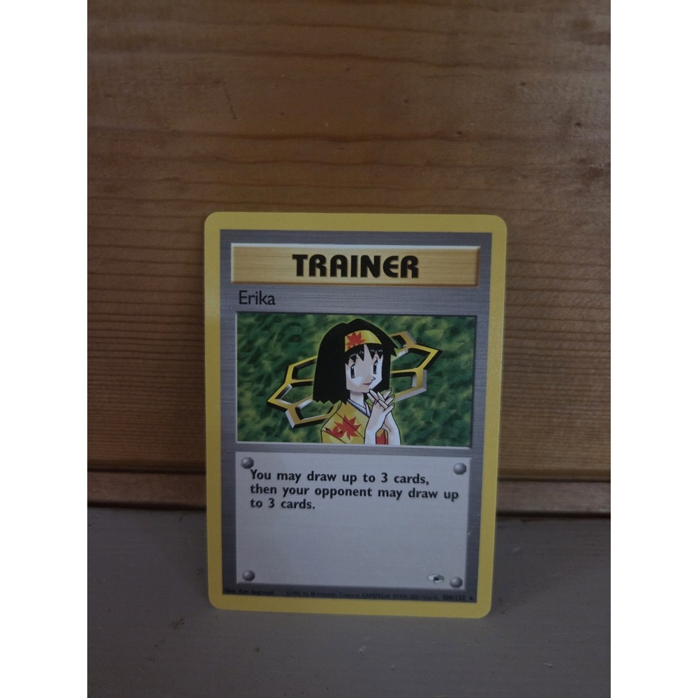 Erika 100/132 (1999-2000) Pokémon TCG Gym Heroes Trainer Card)